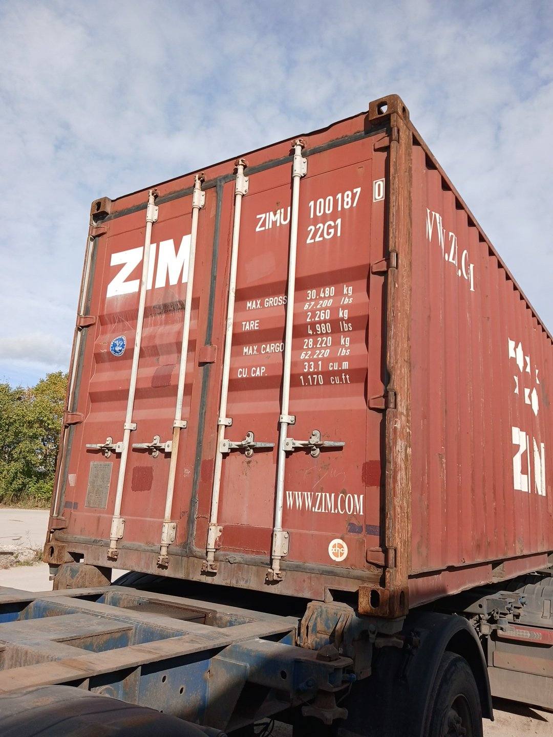 Морской контейнер ZIMU1001870