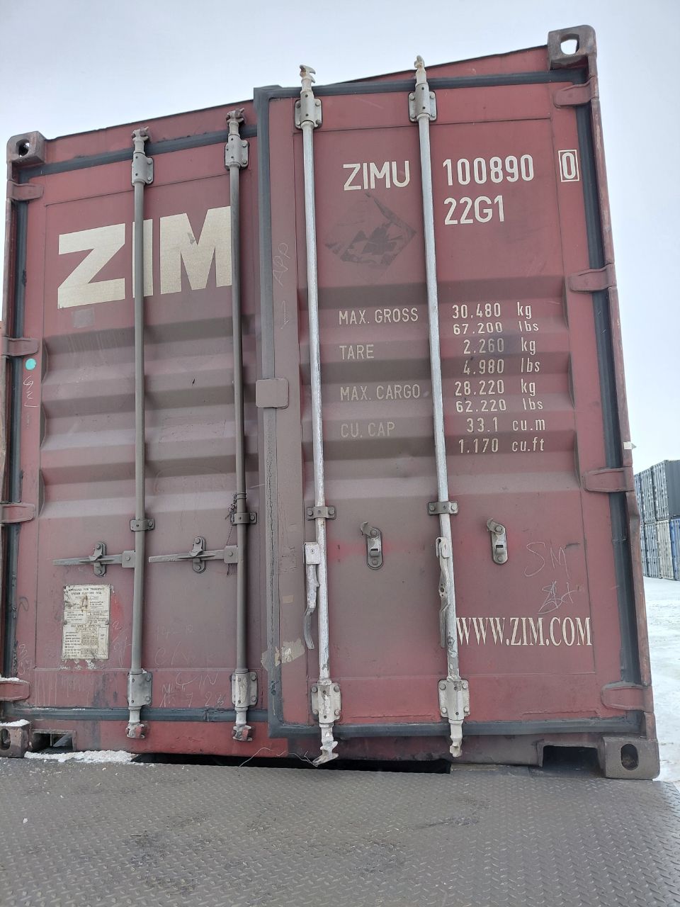 Морской контейнер ZIMU1008900