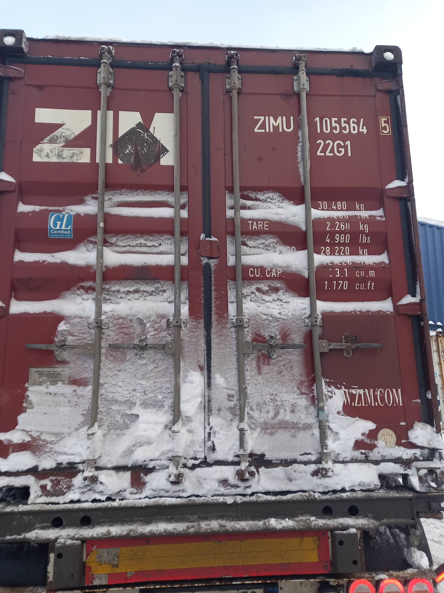 Морской контейнер ZIMU1055645