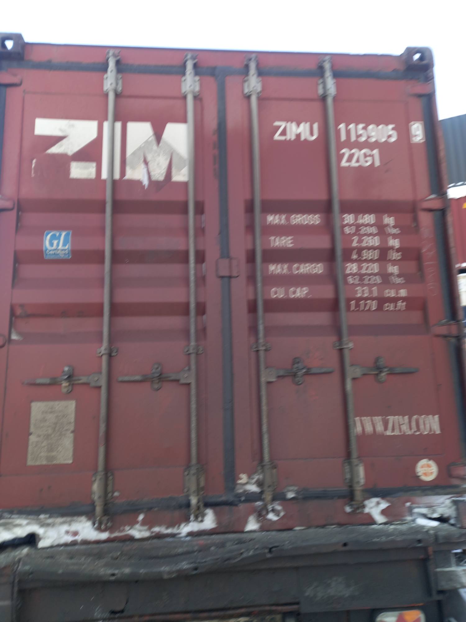 Морской контейнер ZIMU1159059