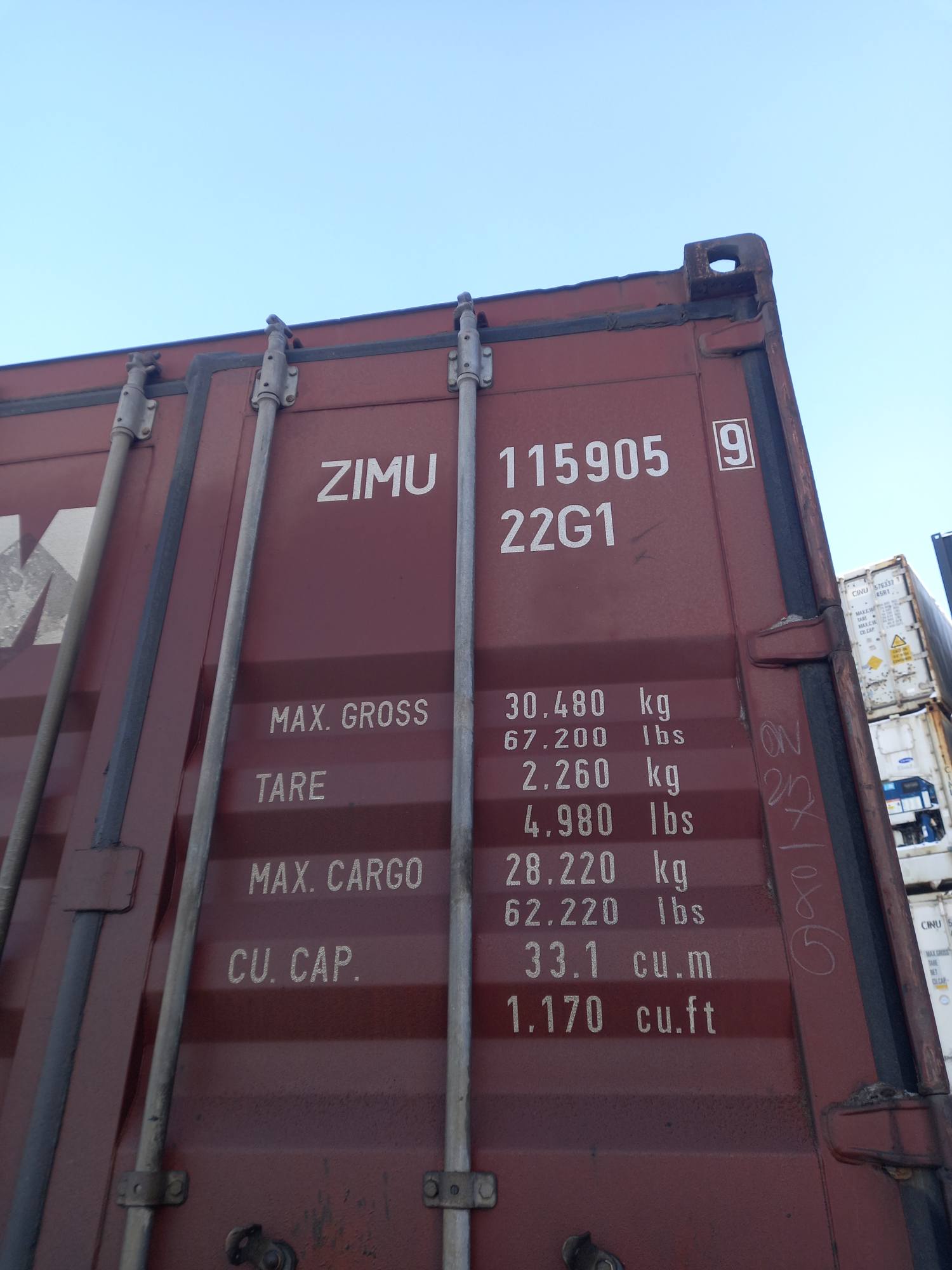 Морской контейнер ZIMU1159059