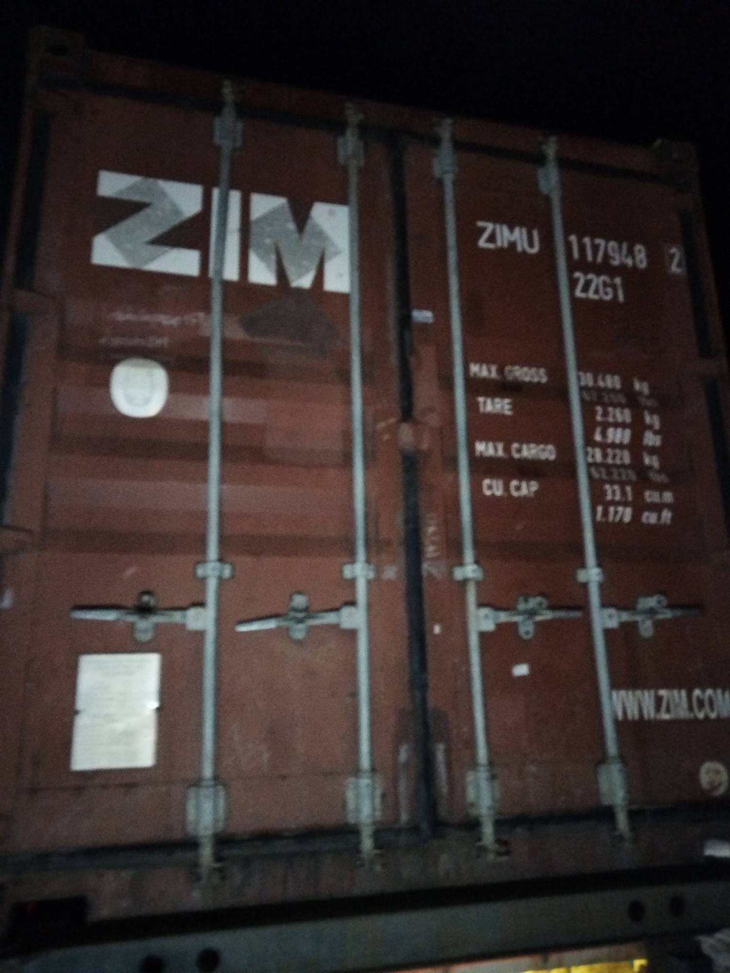 Морской контейнер ZIMU1179482